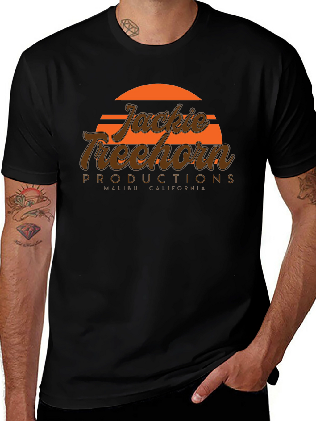 Jackie Treehorn Productions Black T-Shirt