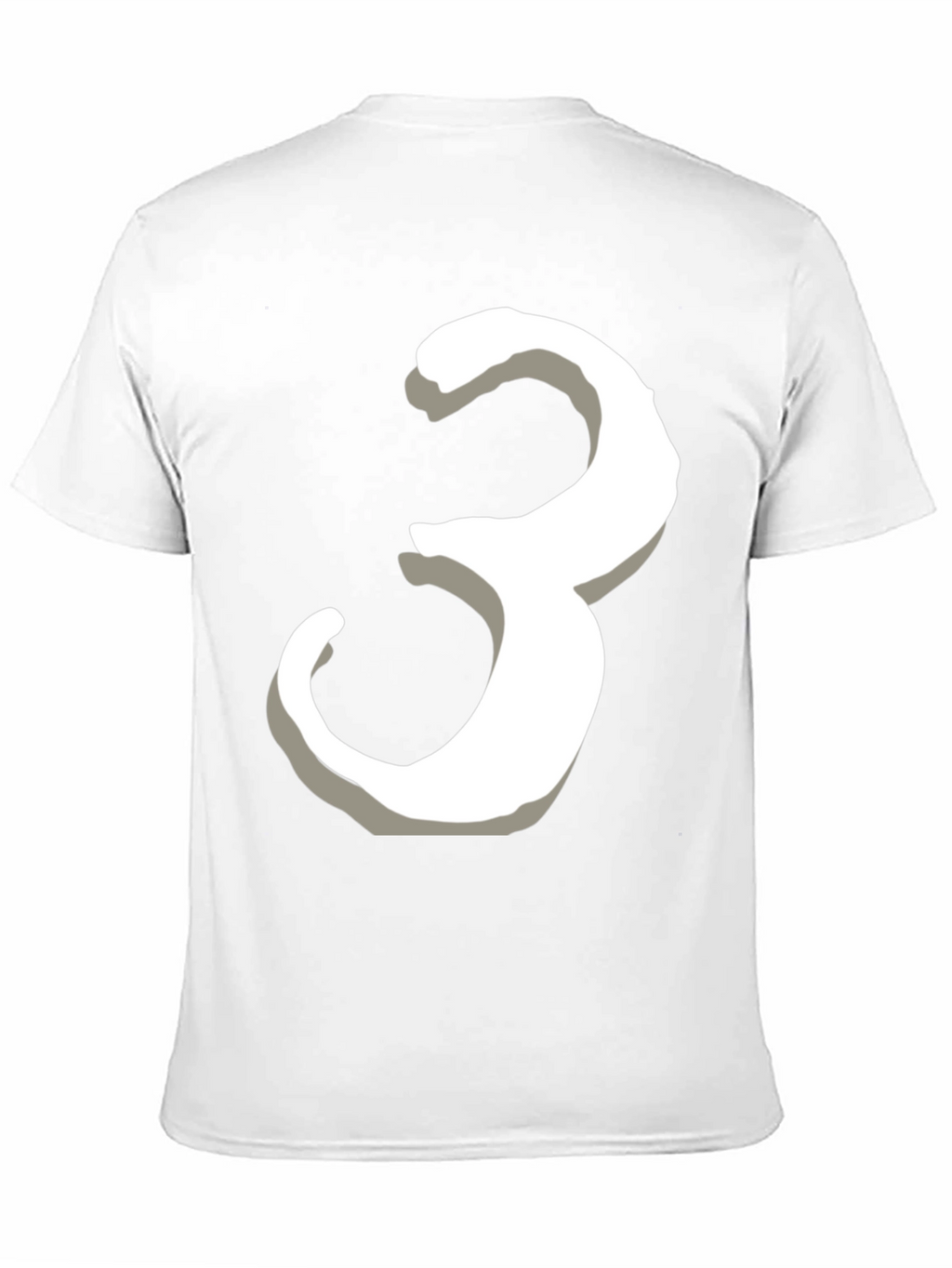 Number 3 Graphic Tee - Black Cotton T-Shirt
