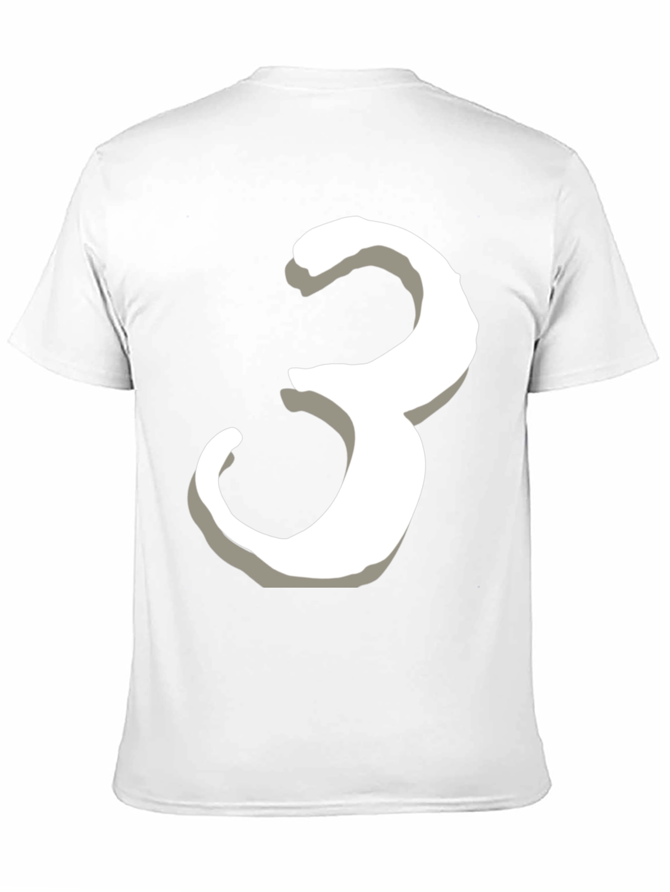 Number 3 Graphic Tee - Black Cotton T-Shirt