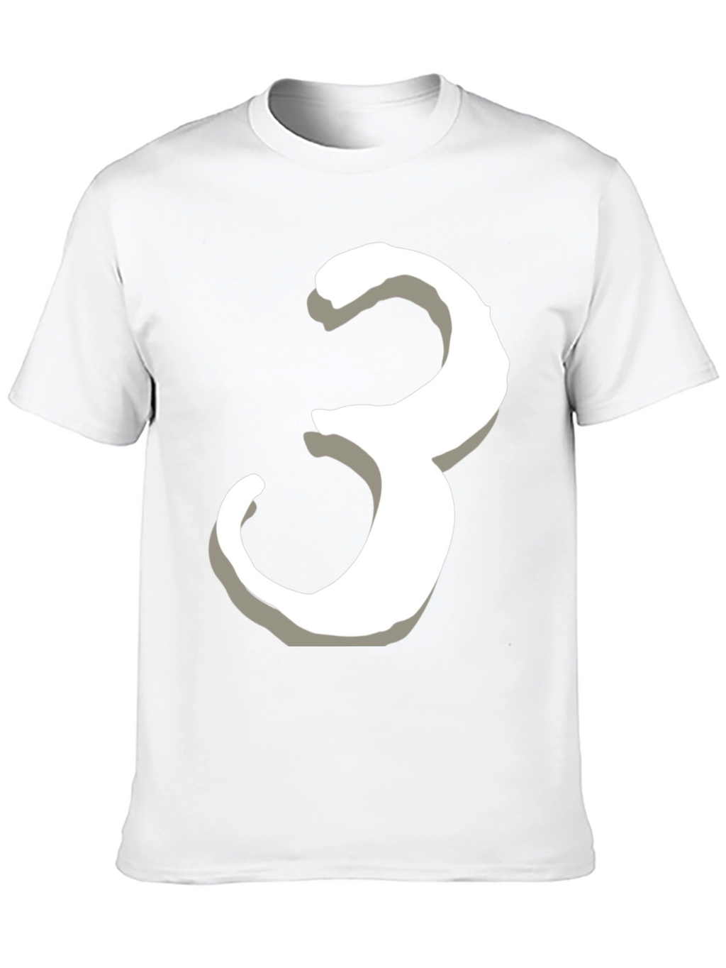 Number 3 Graphic Tee - Black Cotton T-Shirt