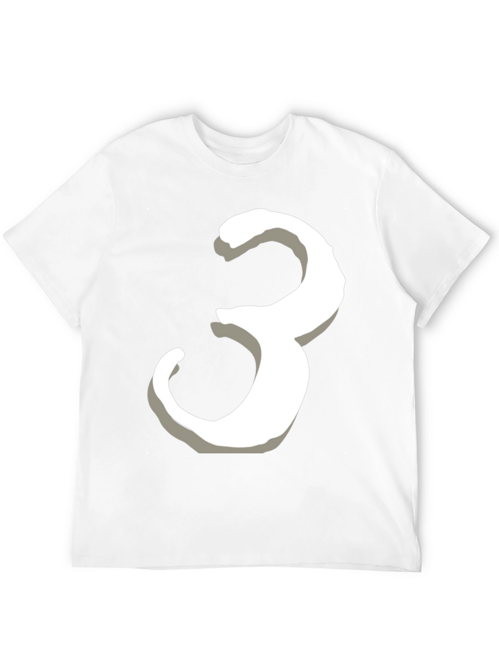Number 3 Graphic Tee - Black Cotton T-Shirt