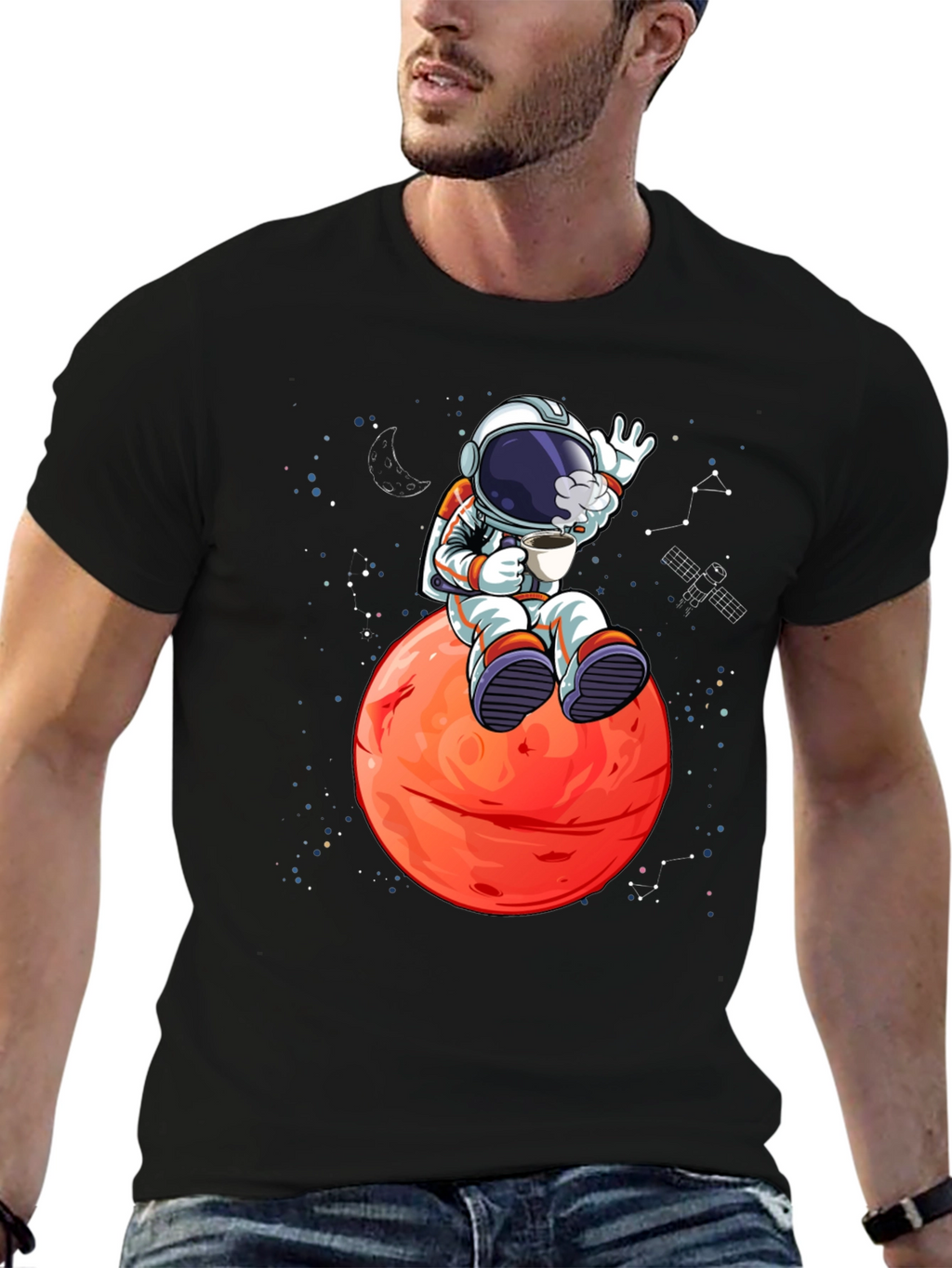 Astronaut on Mars Graphic T-Shirt