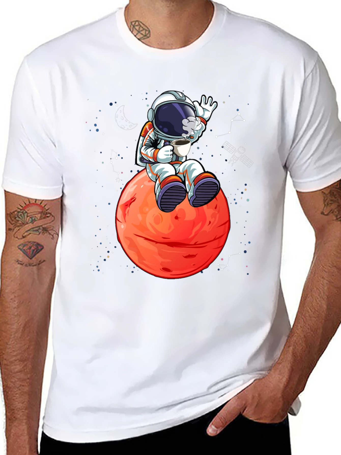 Astronaut on Mars Graphic T-Shirt