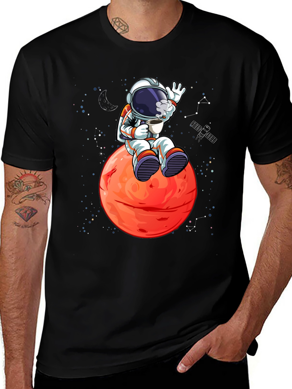 Astronaut on Mars Graphic T-Shirt