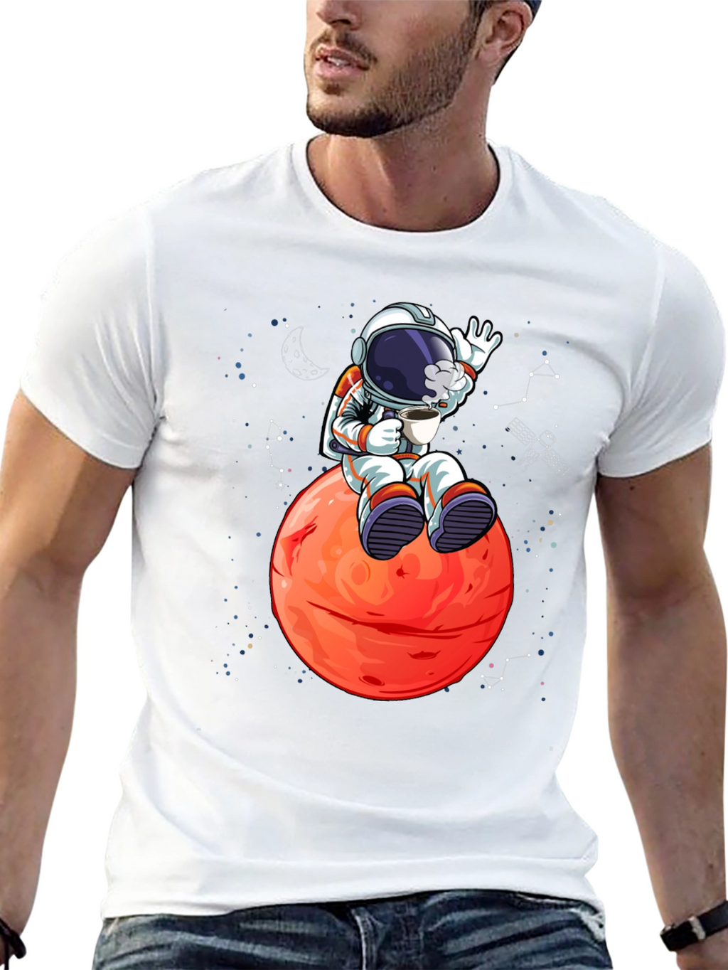 Astronaut on Mars Graphic T-Shirt