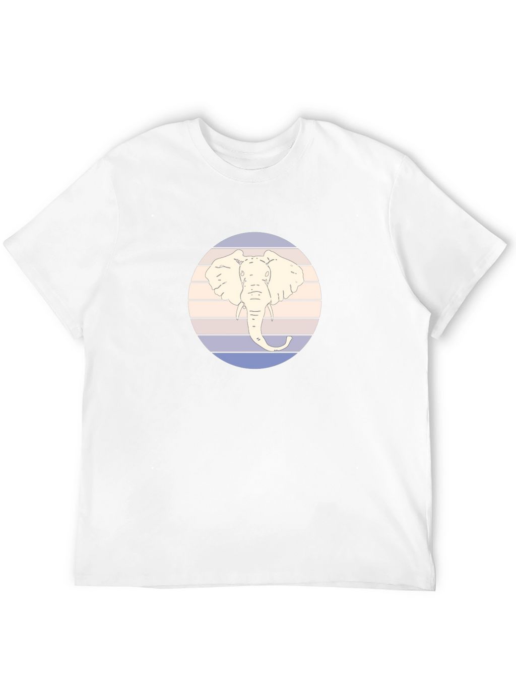 Elephant Graphic Tee - Retro Style Mens T-Shirt