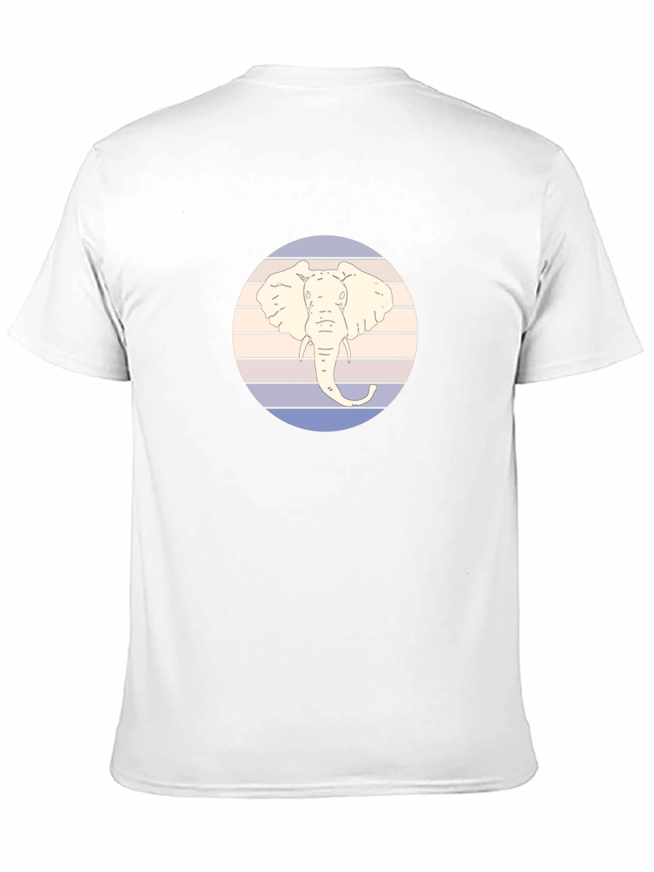 Elephant Graphic Tee - Retro Style Mens T-Shirt