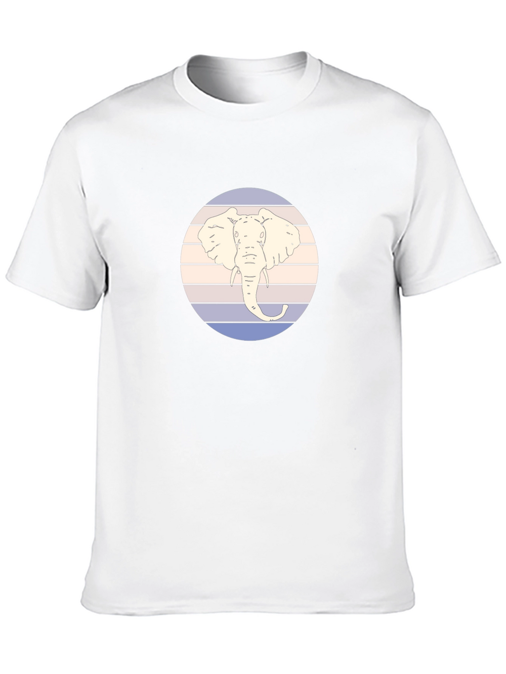 Elephant Graphic Tee - Retro Style Mens T-Shirt