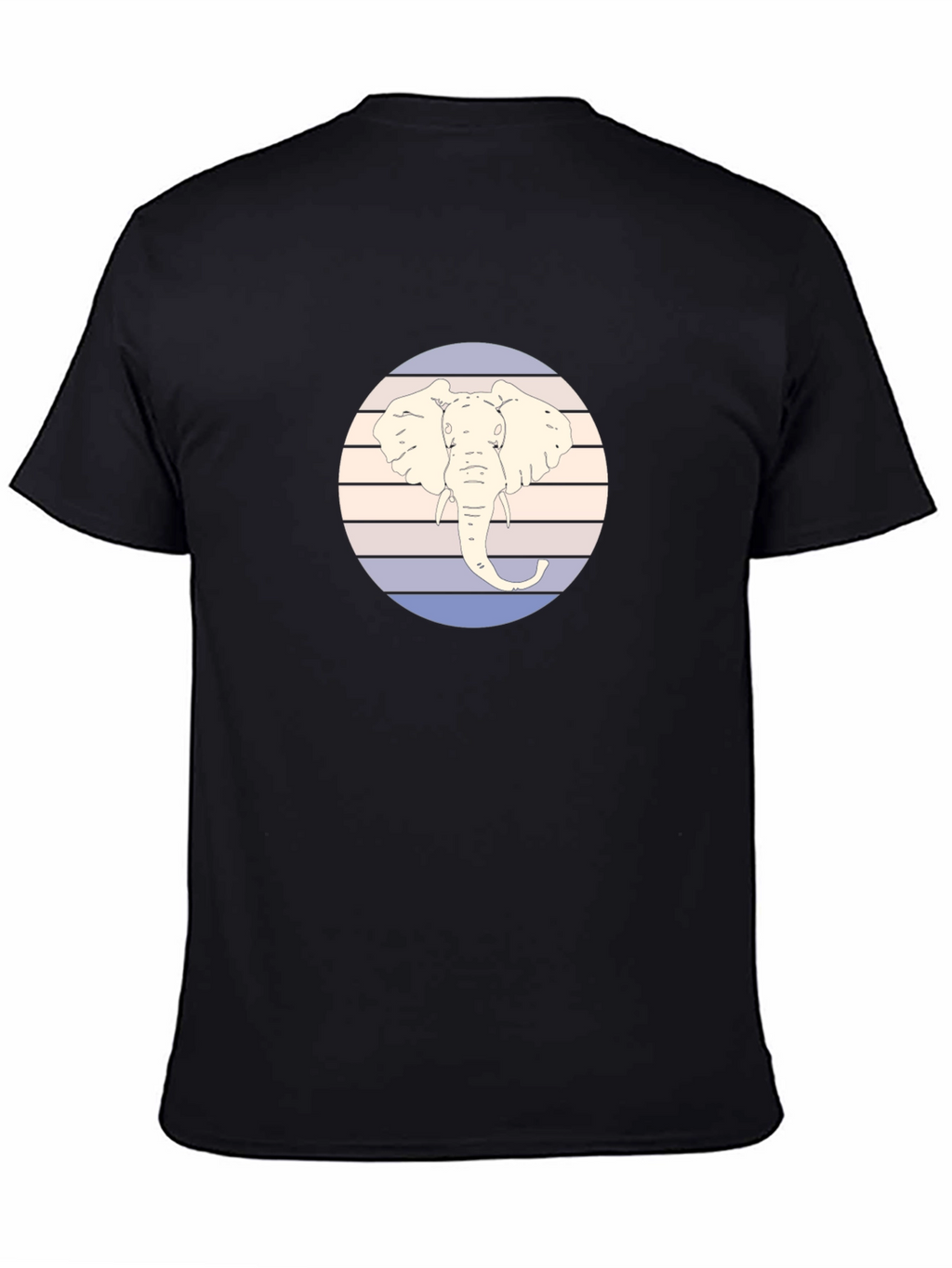 Elephant Graphic Tee - Retro Style Mens T-Shirt