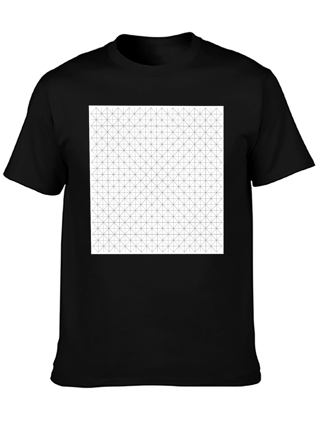 Geometric Pattern Black Tee