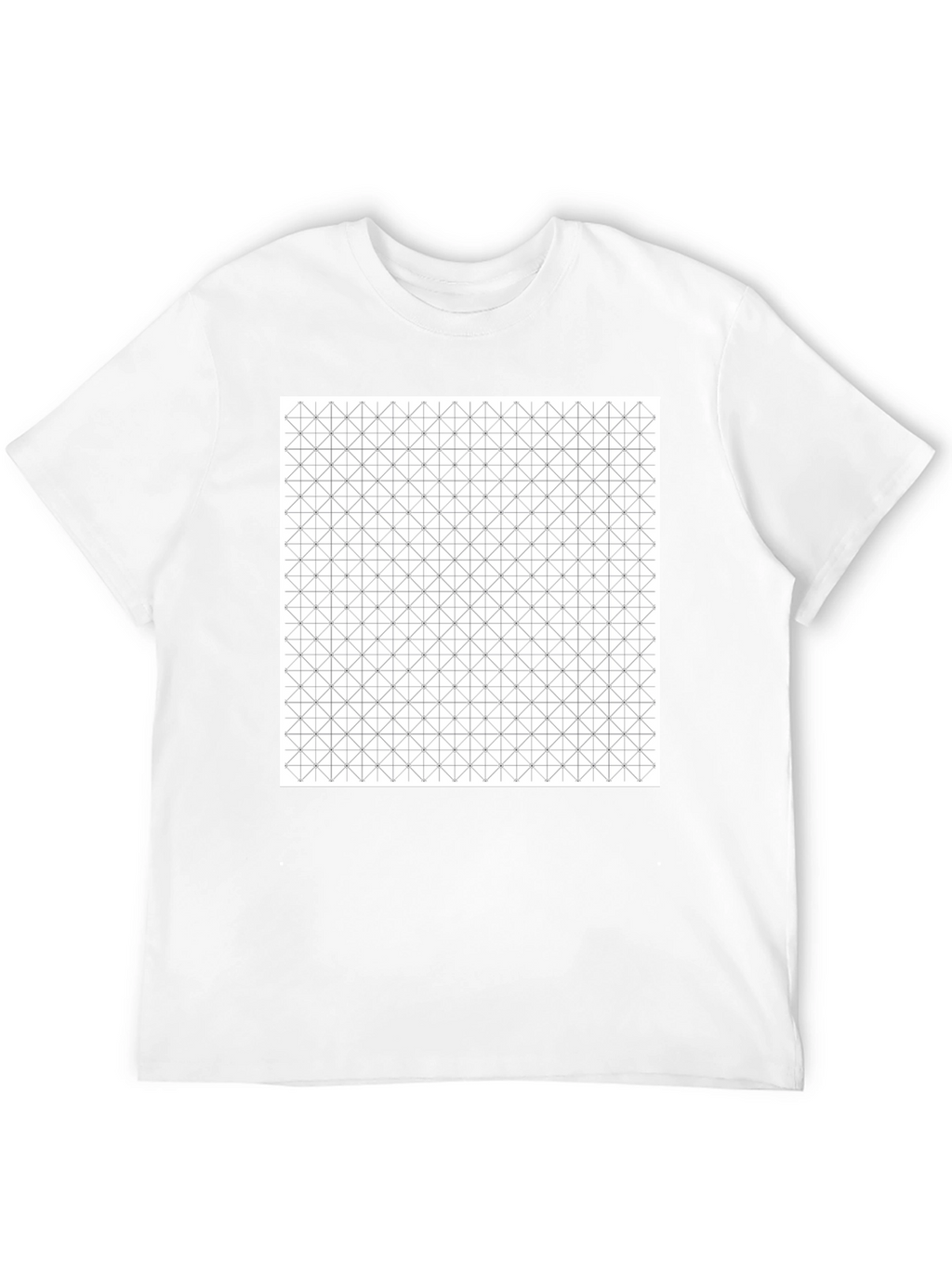 Geometric Pattern Black Tee