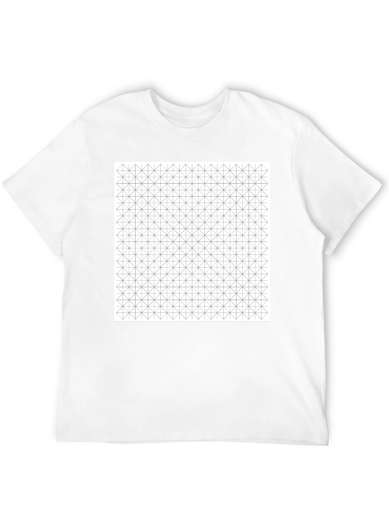 Geometric Pattern Black Tee