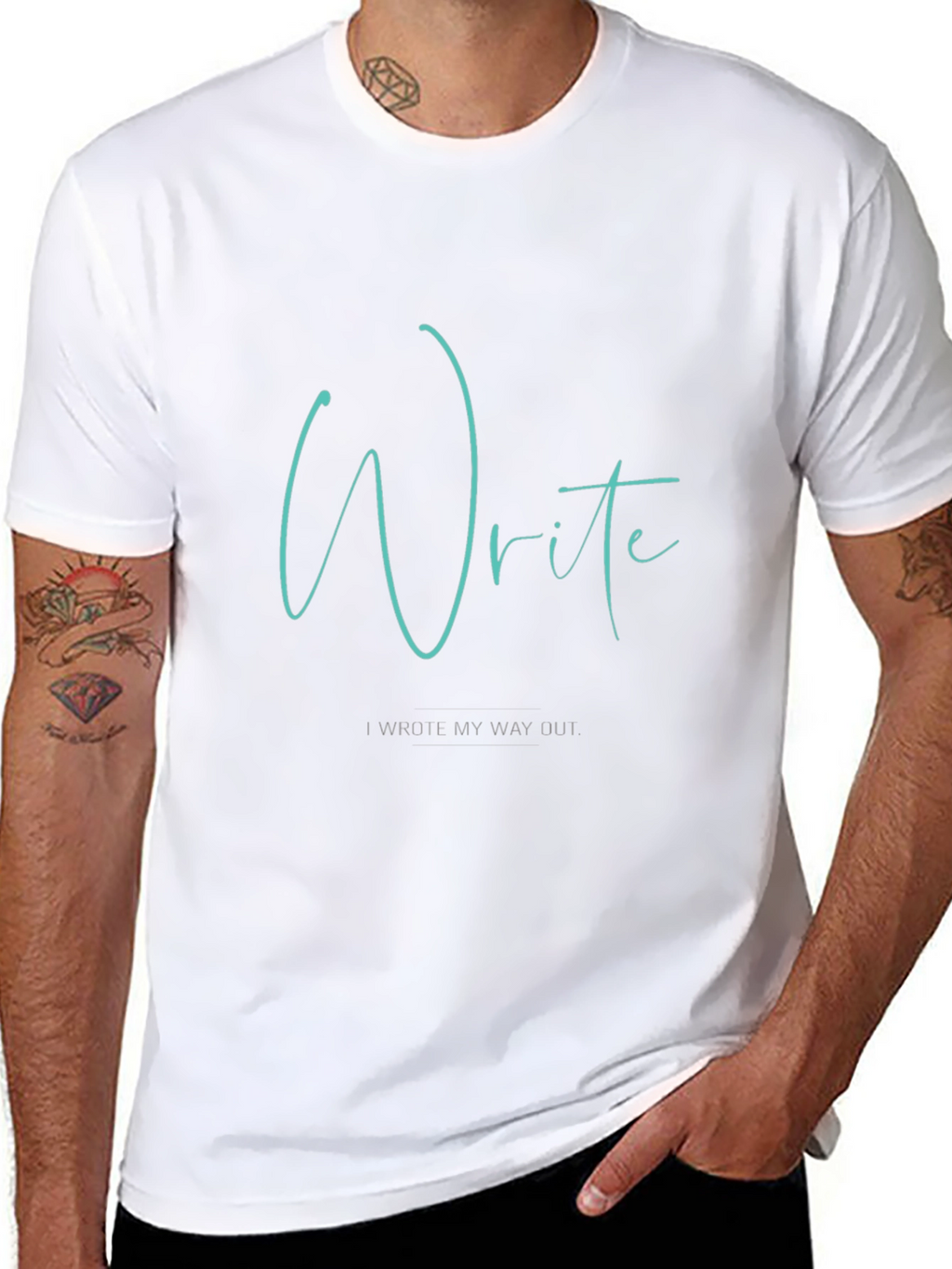 Write My Way Out Black Graphic Tee