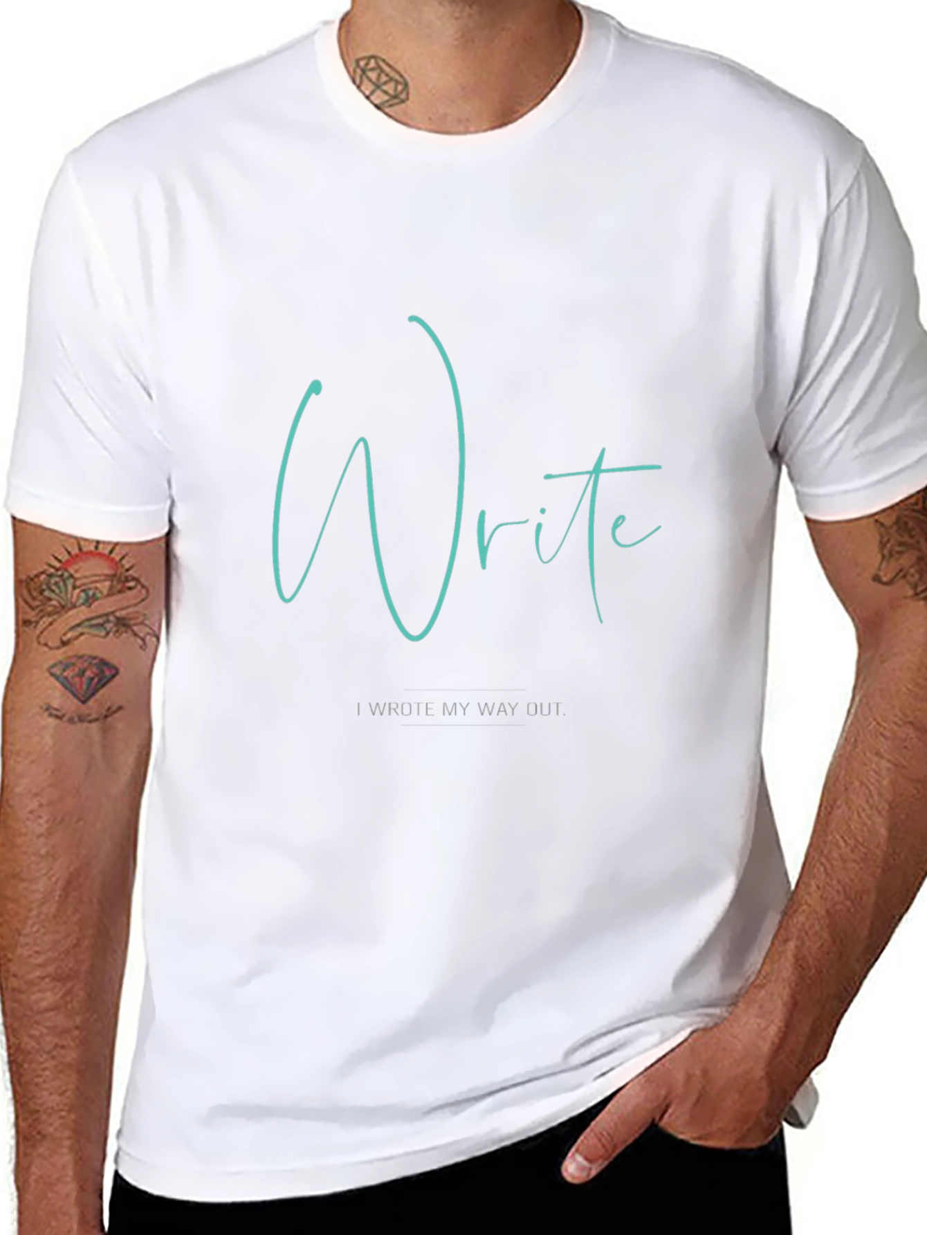 Write My Way Out Black Graphic Tee