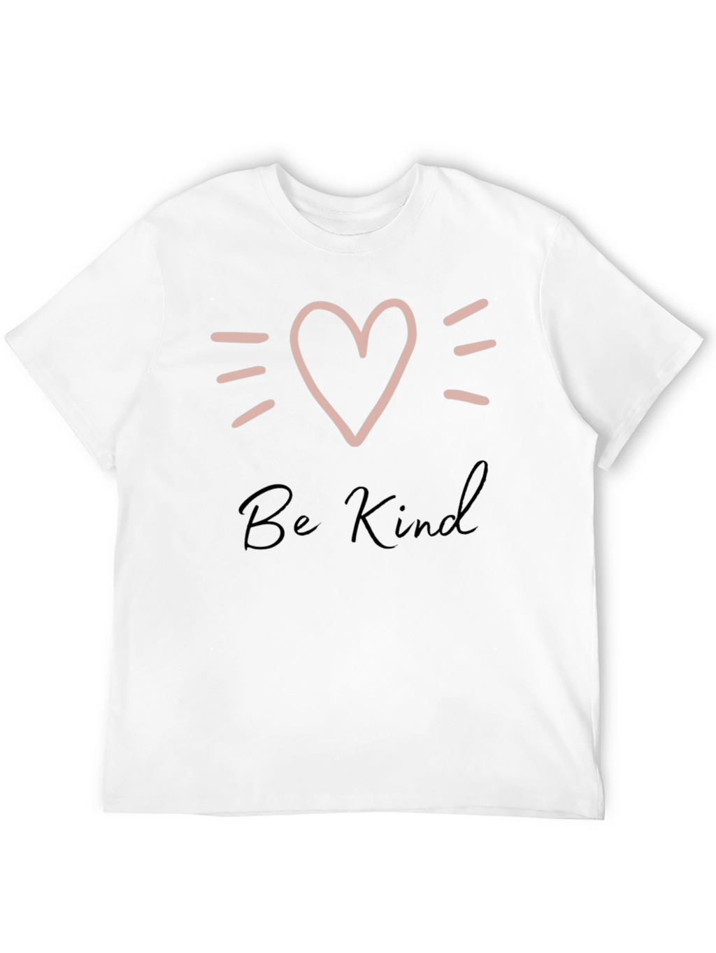 Be Kind Heart Graphic Black T-Shirt
