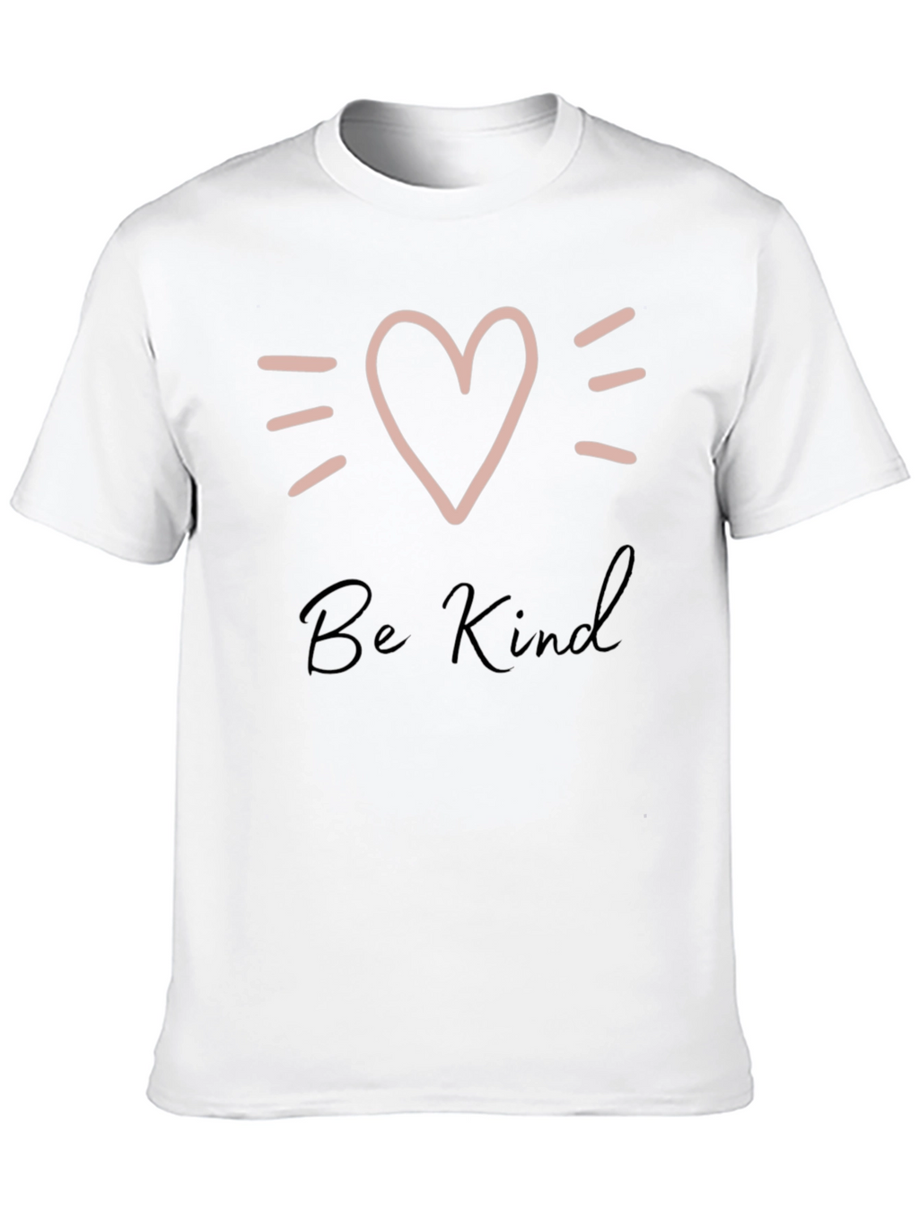 Be Kind Heart Graphic Black T-Shirt