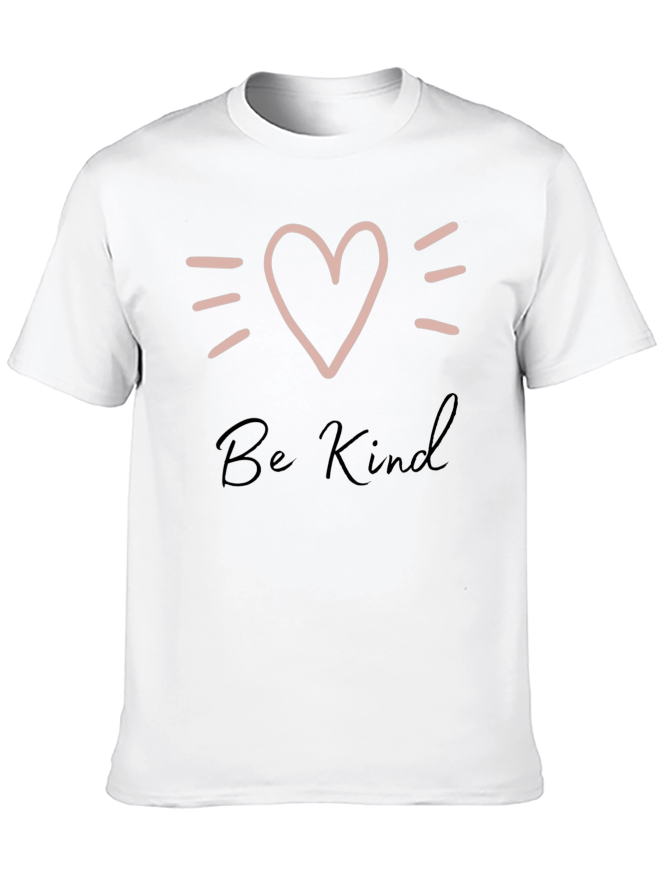 Be Kind Heart Graphic Black T-Shirt