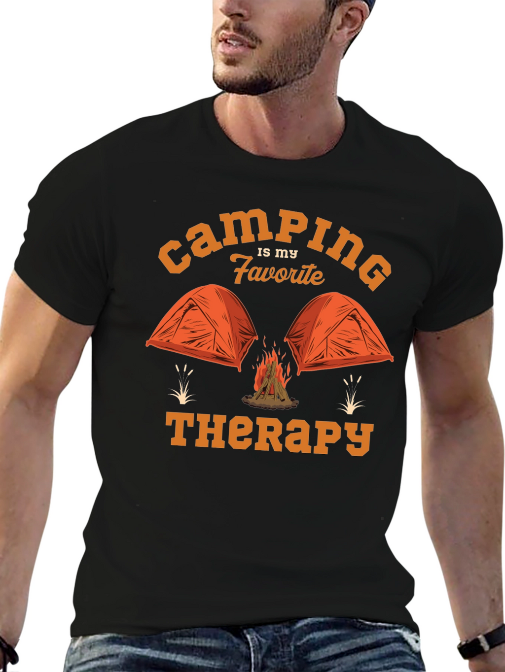 Camping is My Favorite Therapy T-Shirt