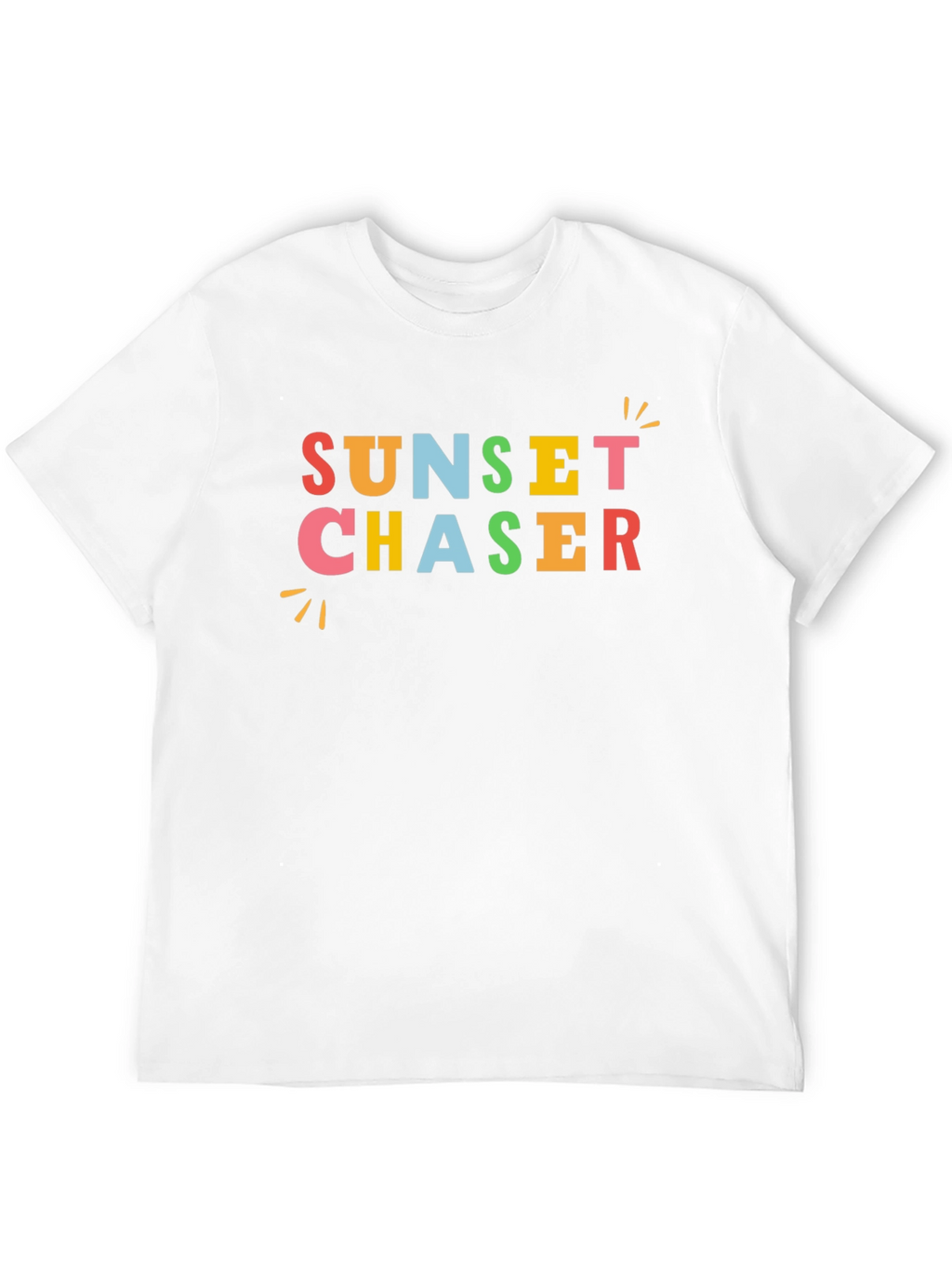 Sunset Chaser Graphic Tee - Black Cotton Casual T-Shirt