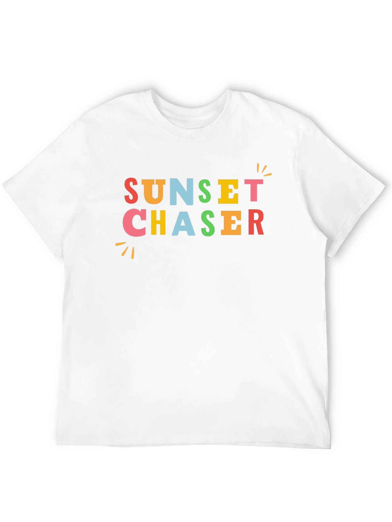 Sunset Chaser Graphic Tee - Black Cotton Casual T-Shirt