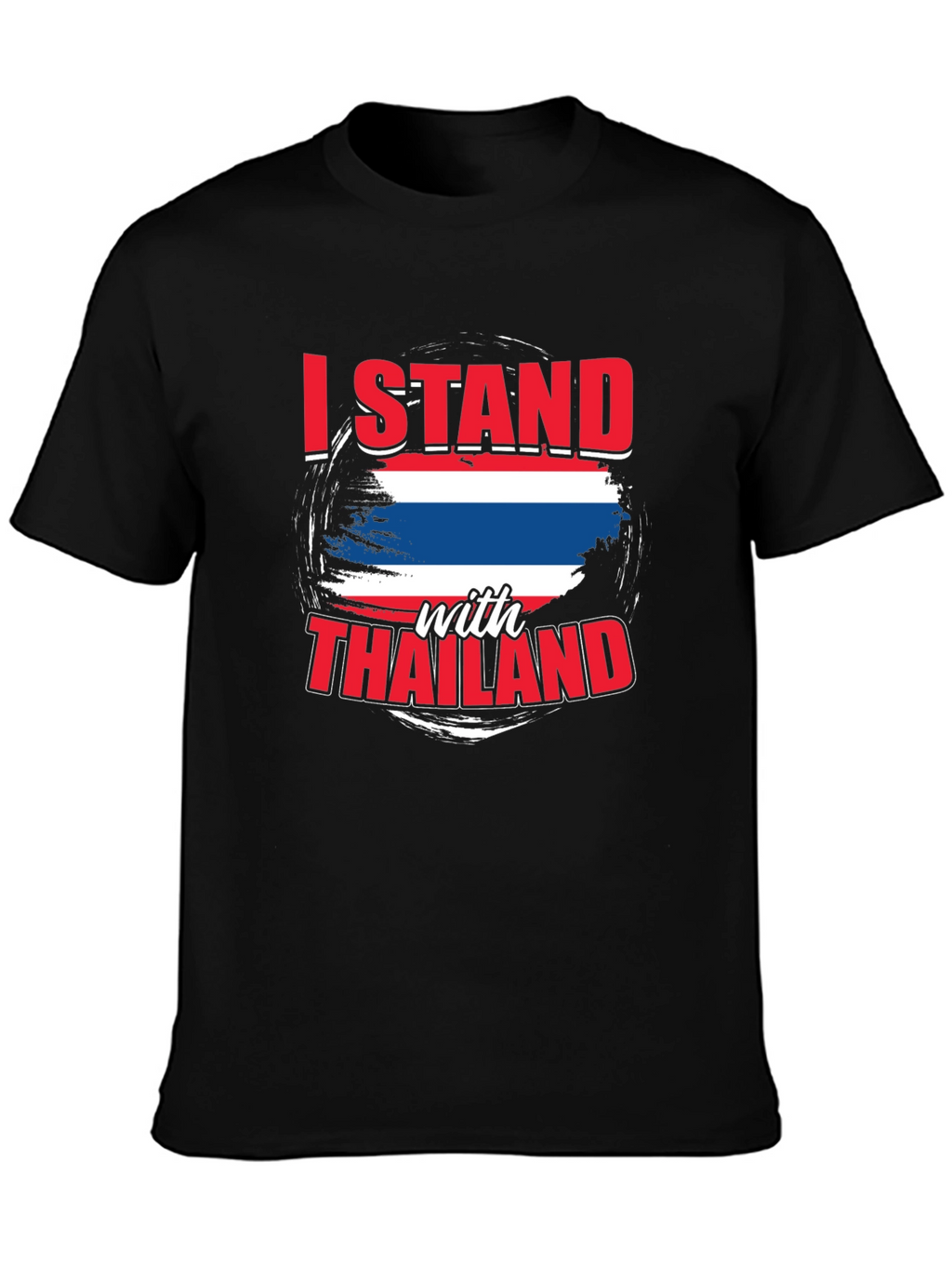 I Stand With Thailand Black T-Shirt