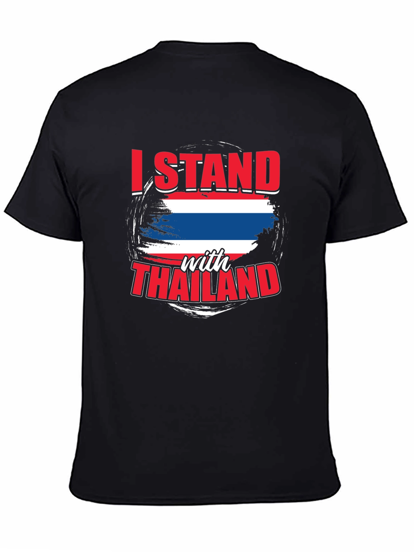 I Stand With Thailand Black T-Shirt