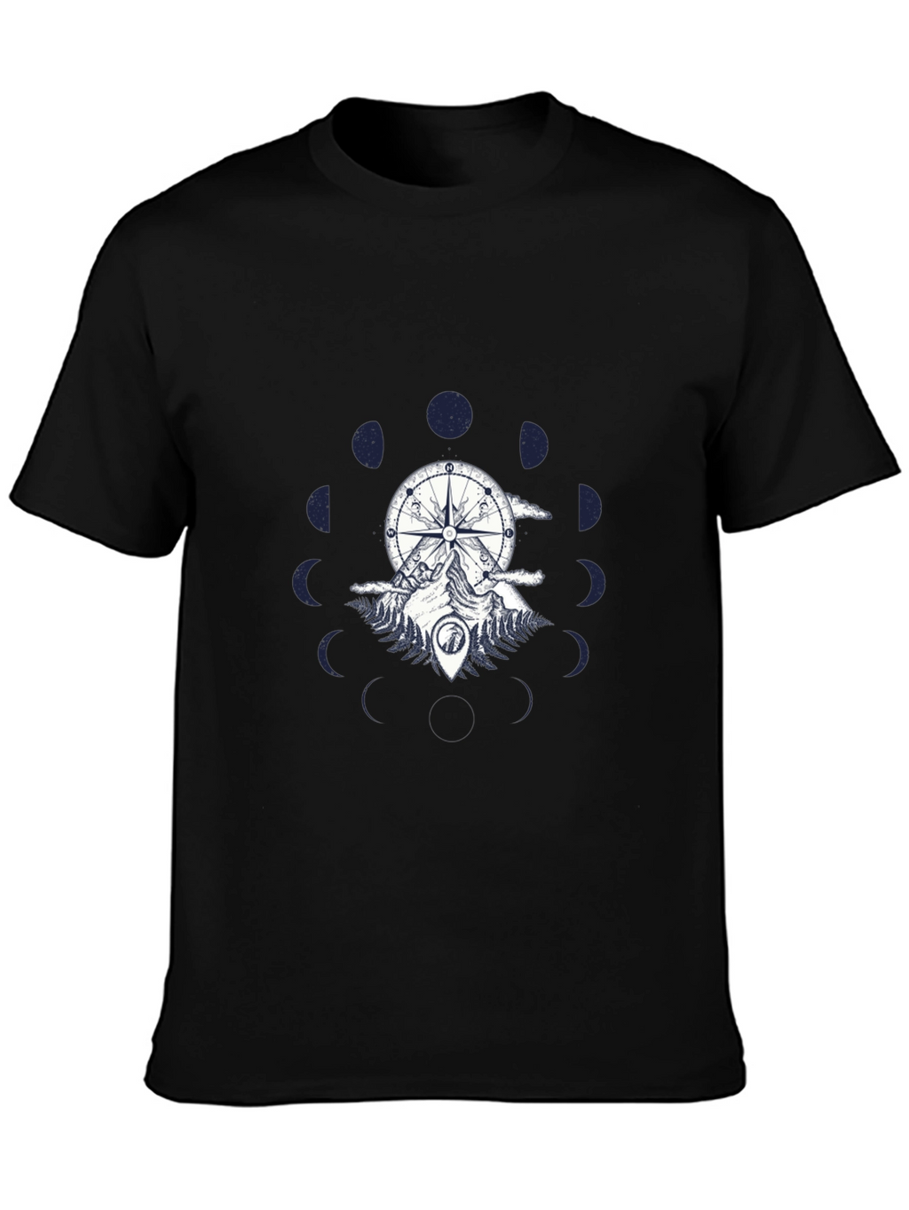Compass & Mountain Graphic Tee - Black