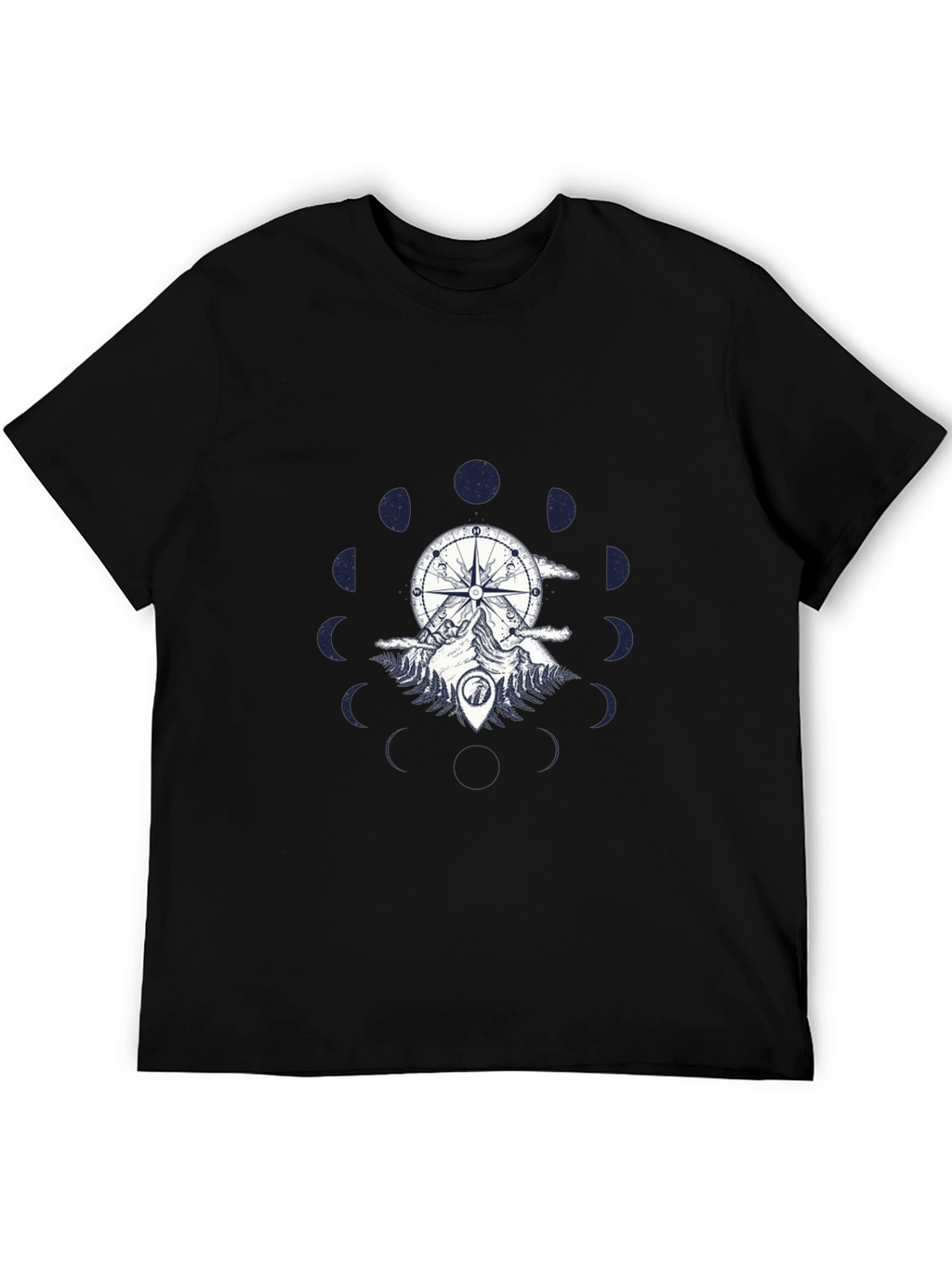 Compass & Mountain Graphic Tee - Black