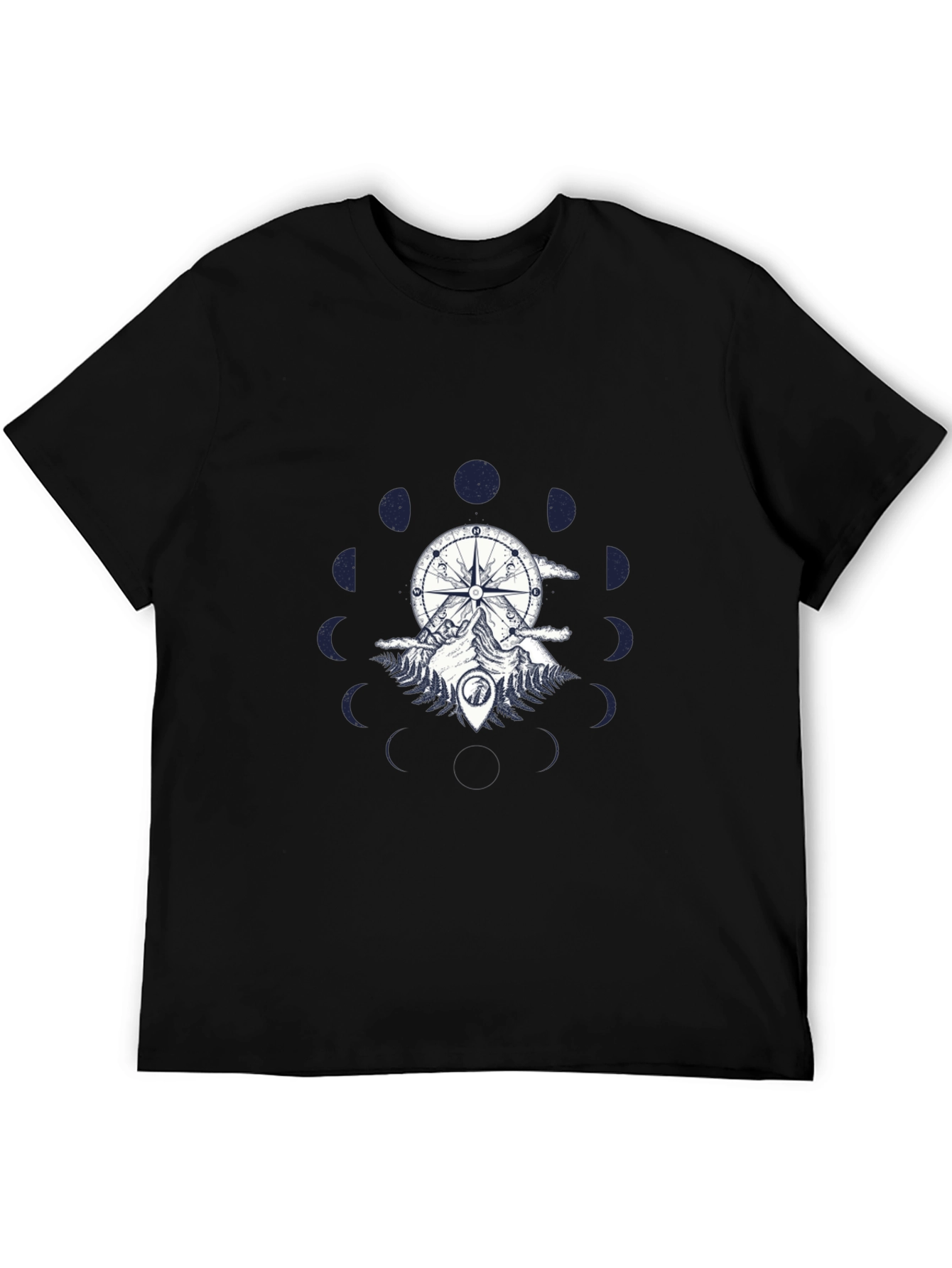Compass & Mountain Graphic Tee - Black
