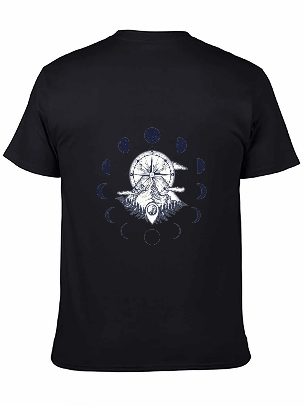 Compass & Mountain Graphic Tee - Black