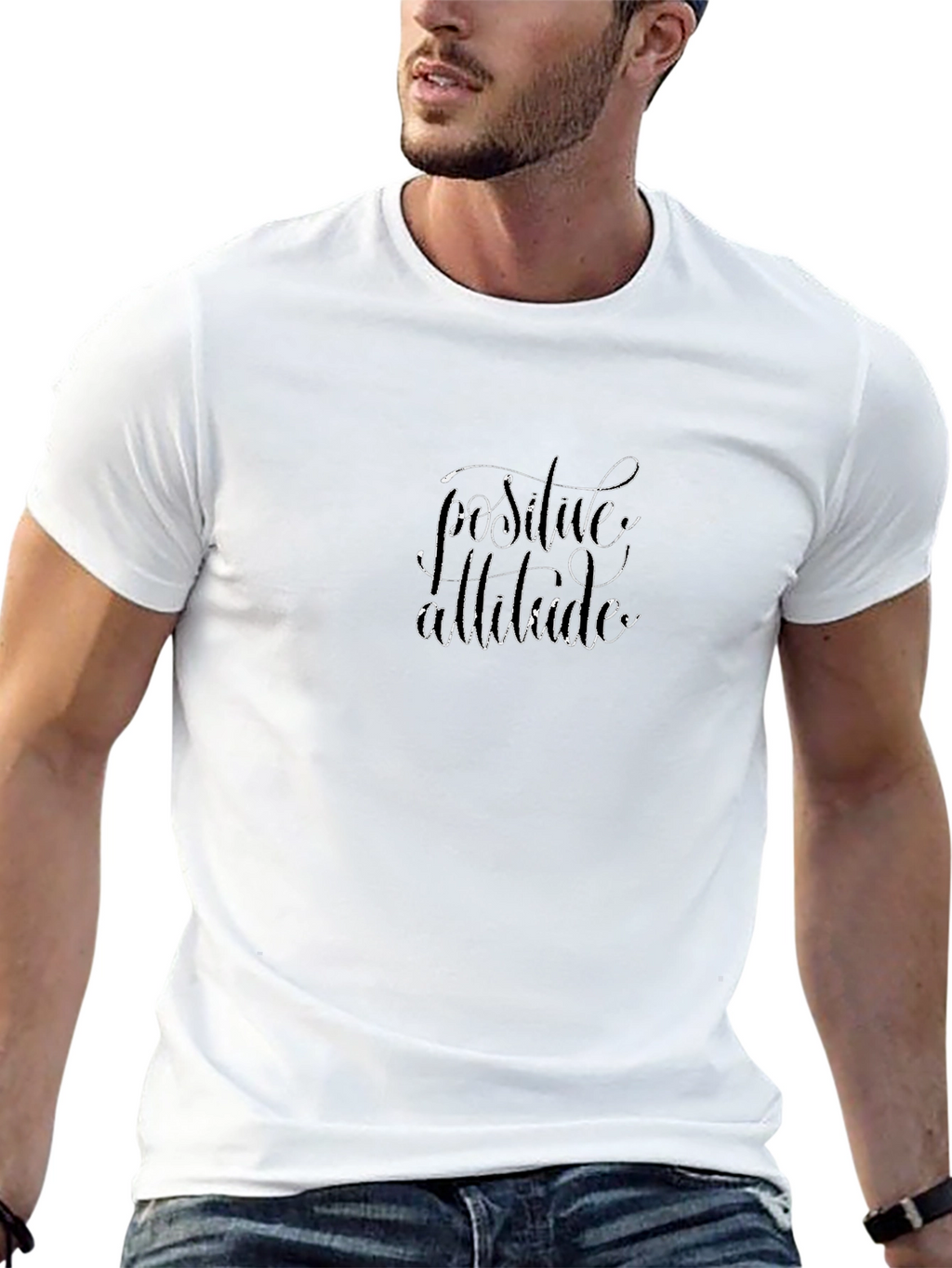 Positive Attitude Black T-Shirt