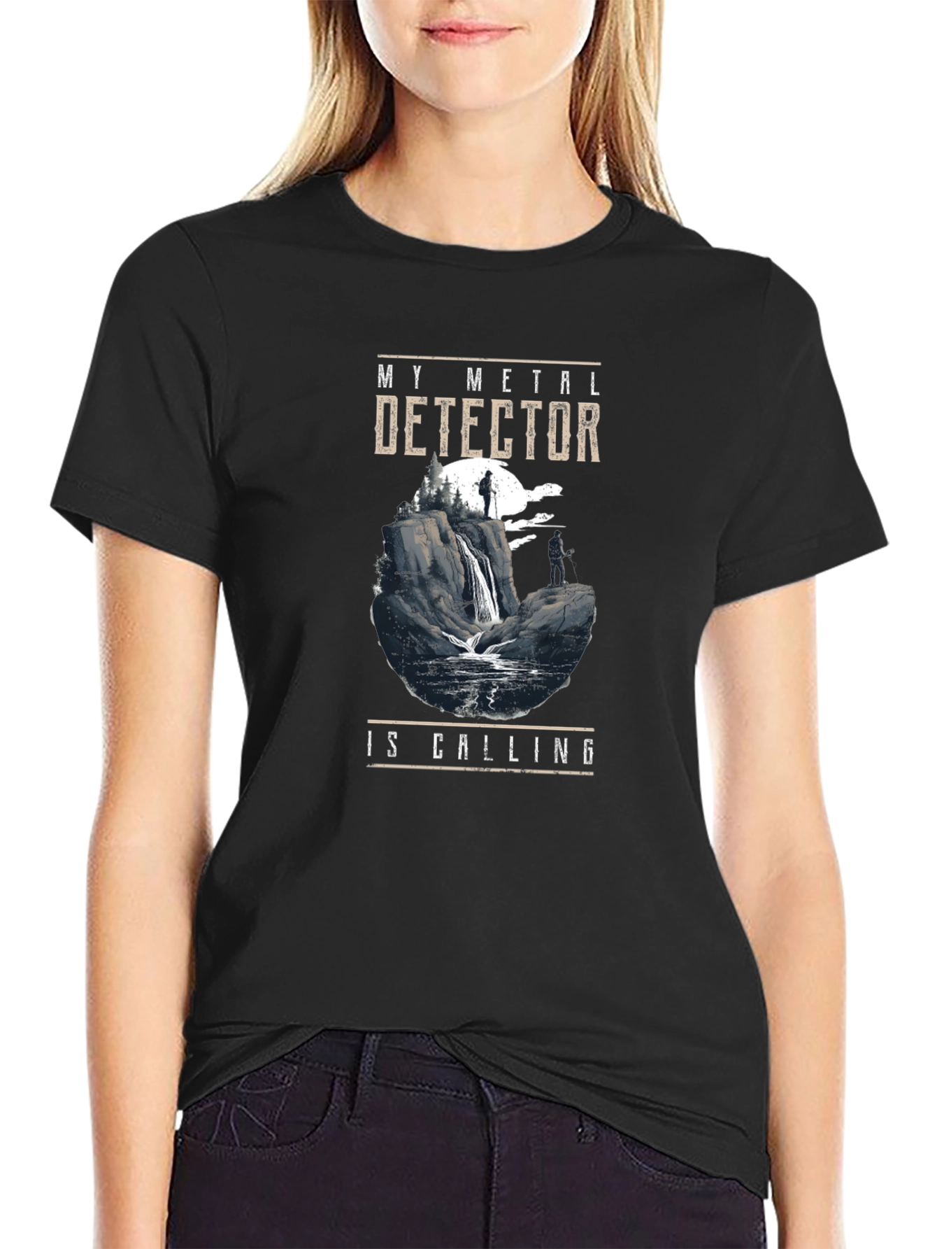 Metal Detector Calling Graphic Tee