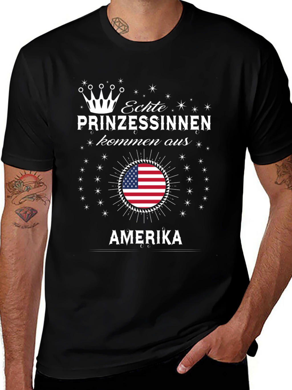 Echte Prinzessinnen T-Shirt - USA Flag Princess Tee