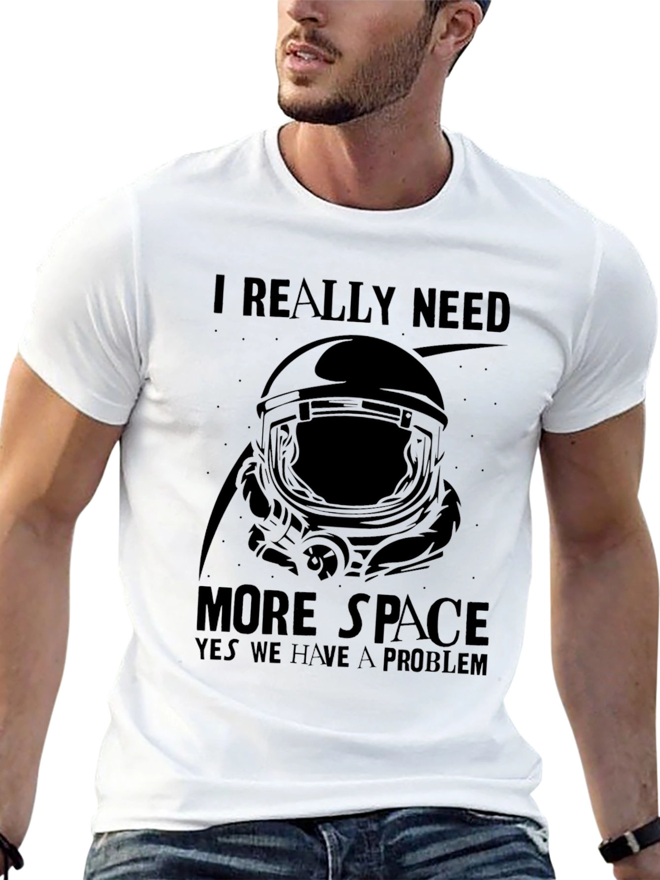 I Need More Space Astronaut Graphic T-Shirt