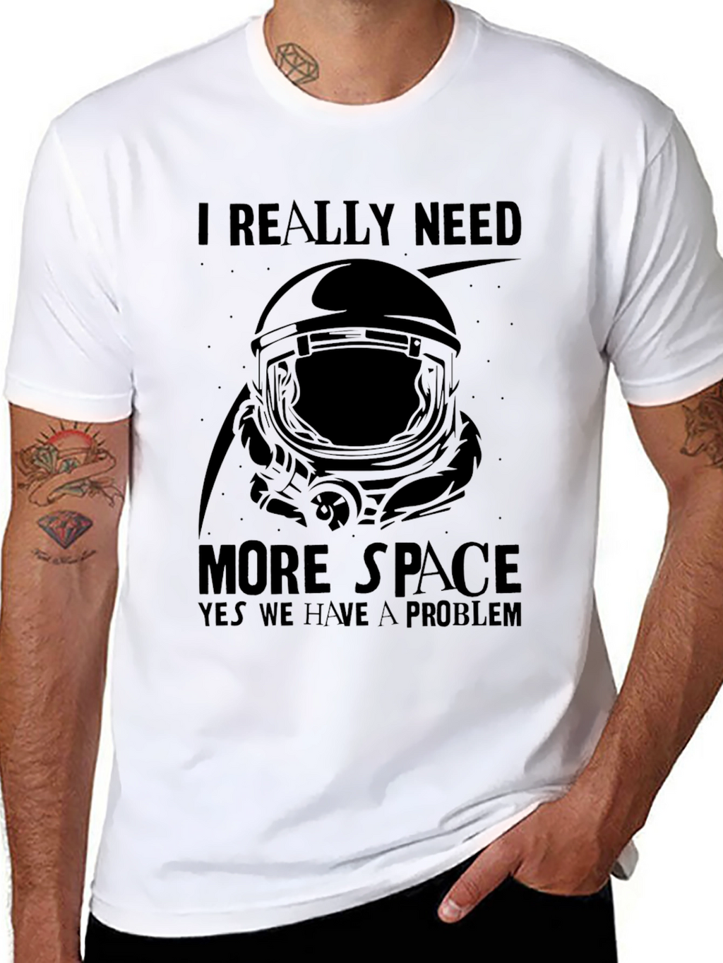 I Need More Space Astronaut Graphic T-Shirt