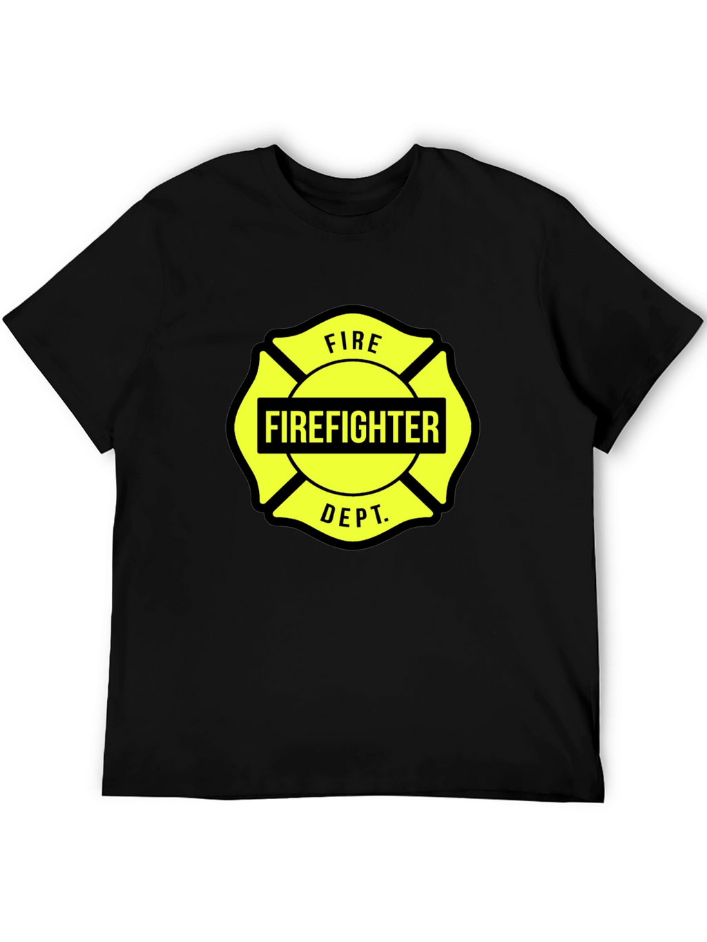 Firefighter Dept. Graphic Tee - Maltese Cross Design