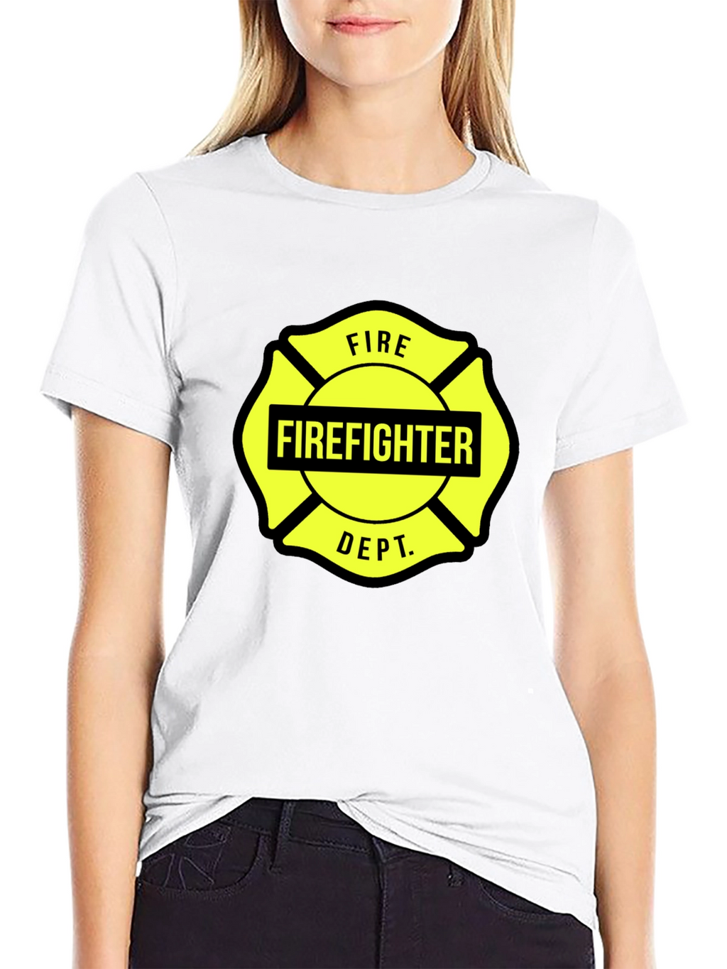 Firefighter Dept. Graphic Tee - Maltese Cross Design