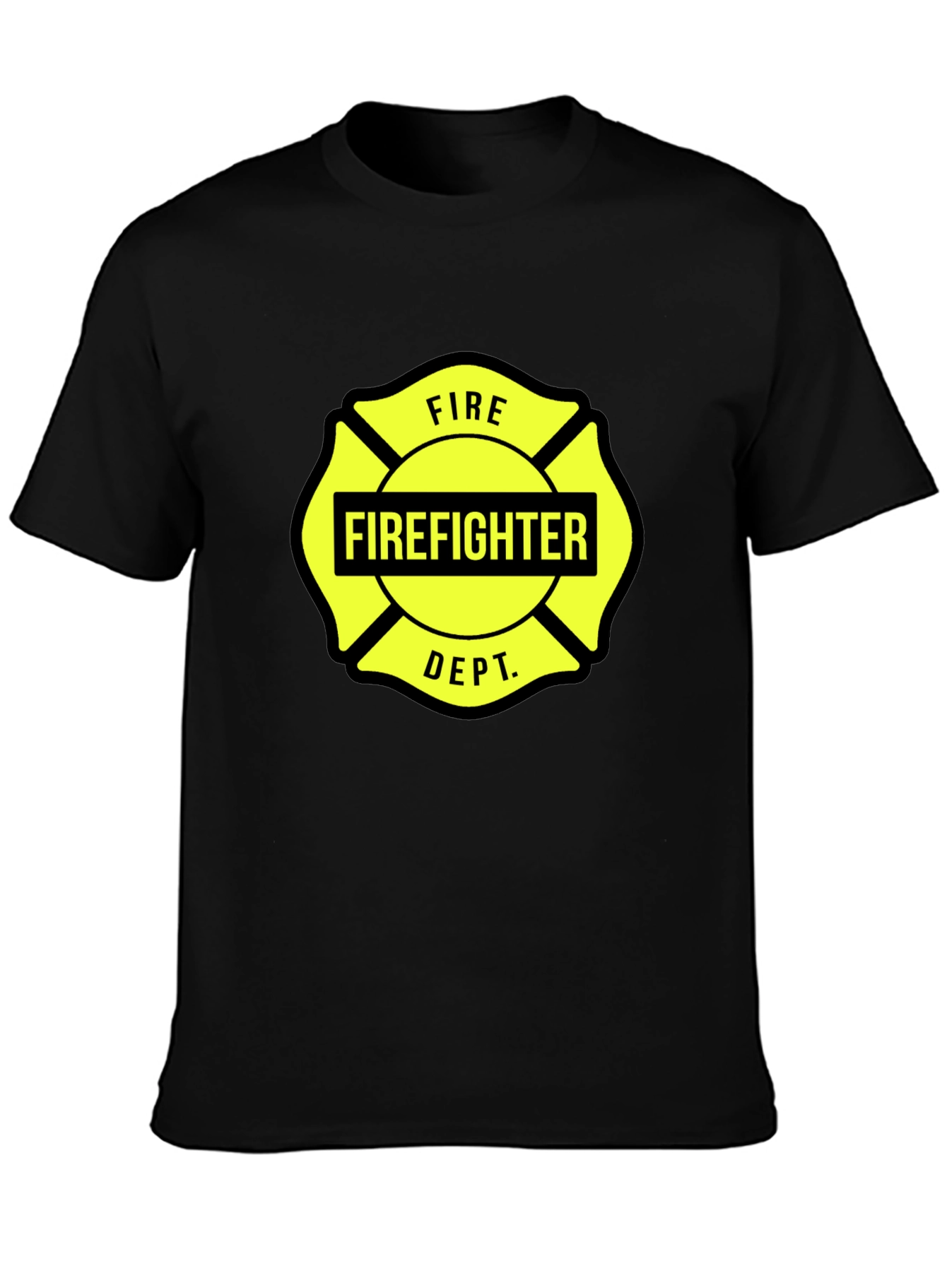Firefighter Dept. Graphic Tee - Maltese Cross Design