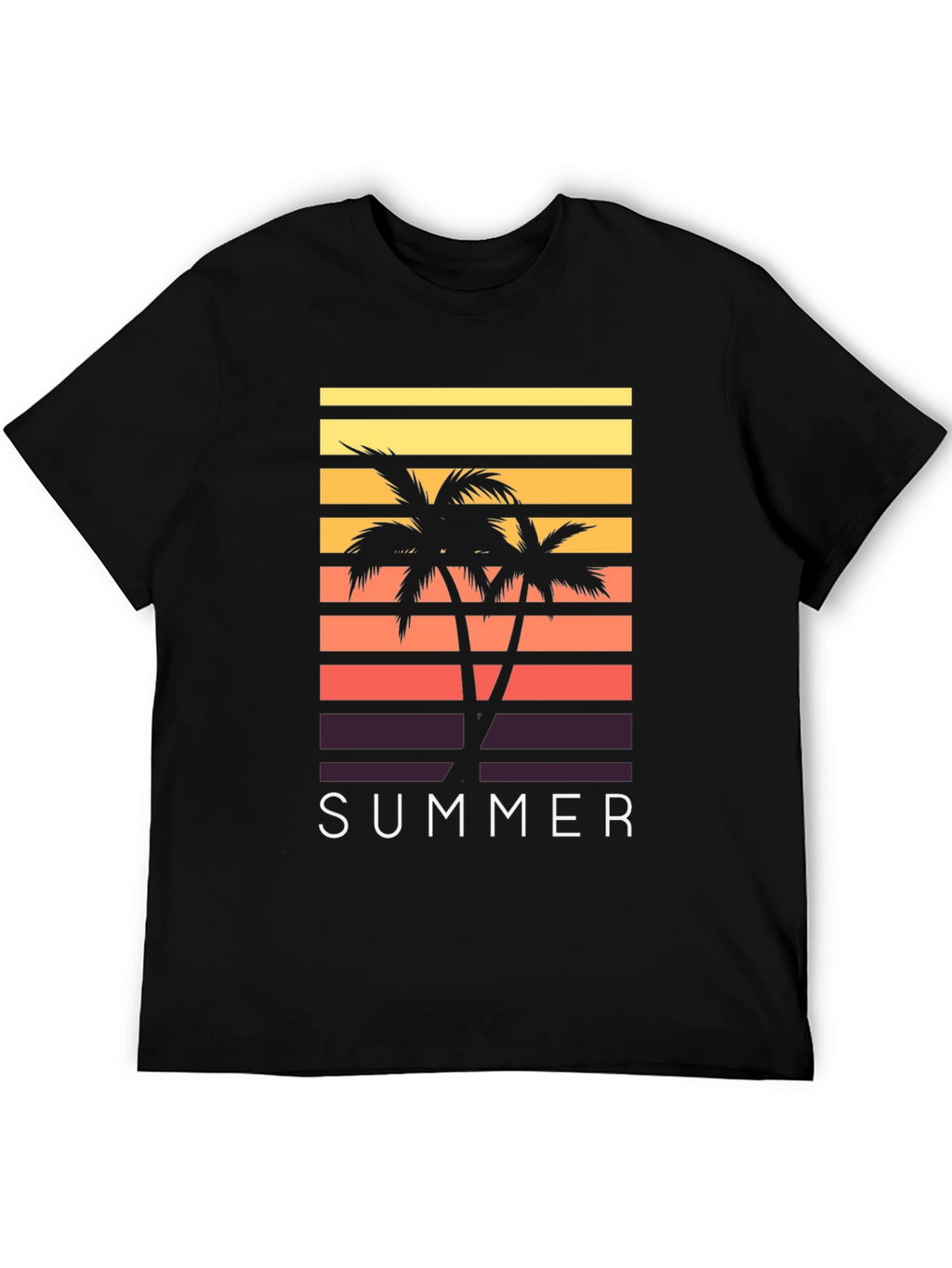 Summer Palm Tree Graphic T-Shirt