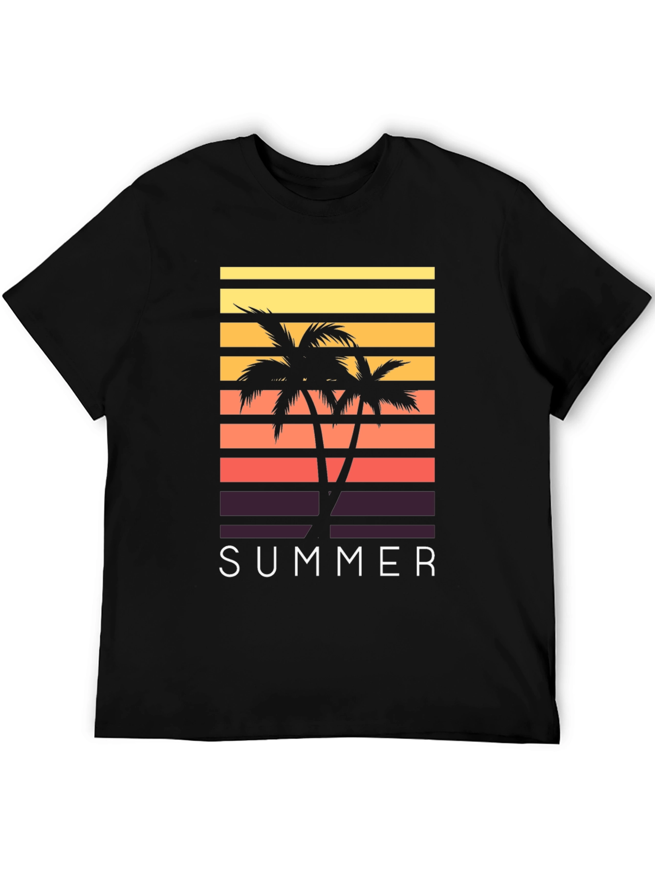 Summer Palm Tree Graphic T-Shirt