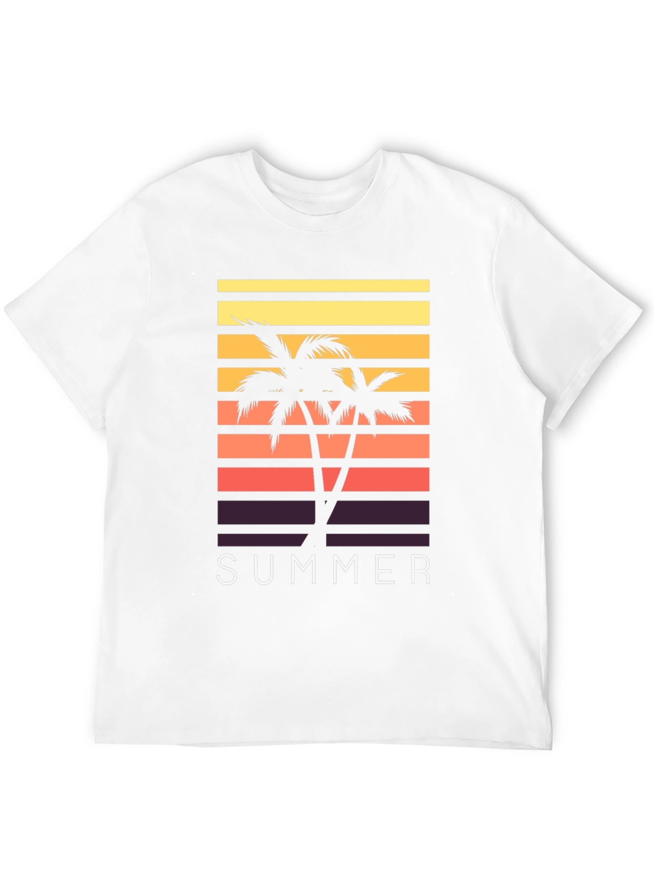 Summer Palm Tree Graphic T-Shirt