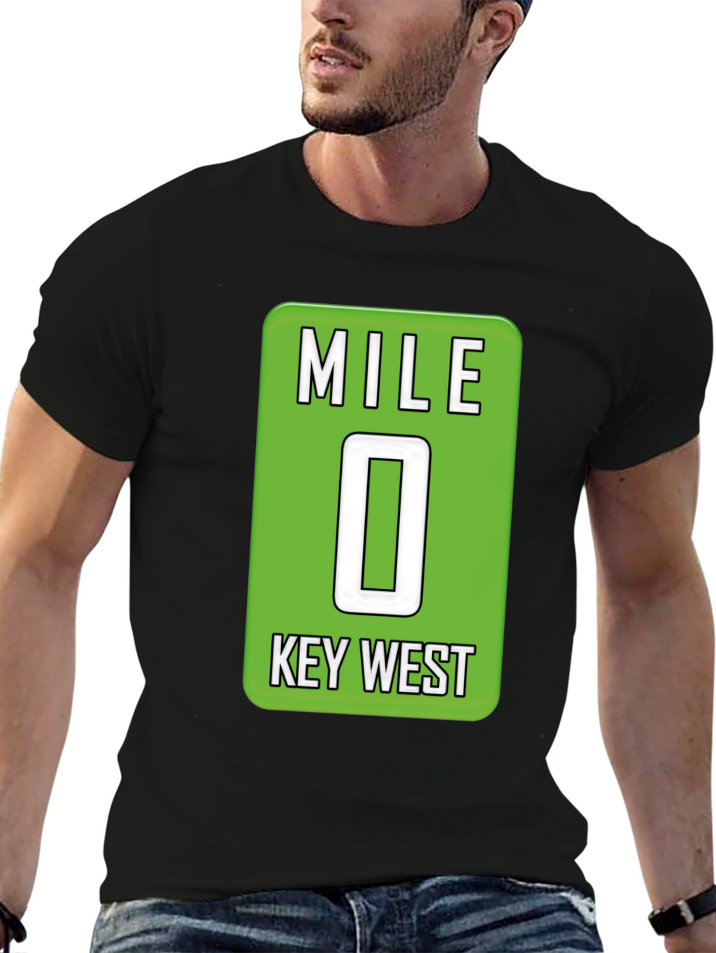 Mile 0 Key West T-Shirt - Black