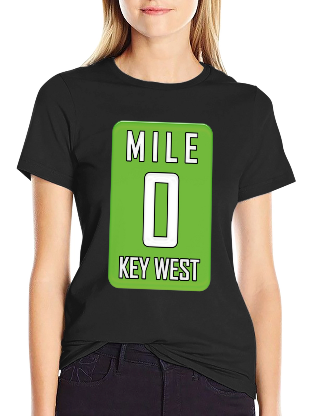 Mile 0 Key West T-Shirt - Black