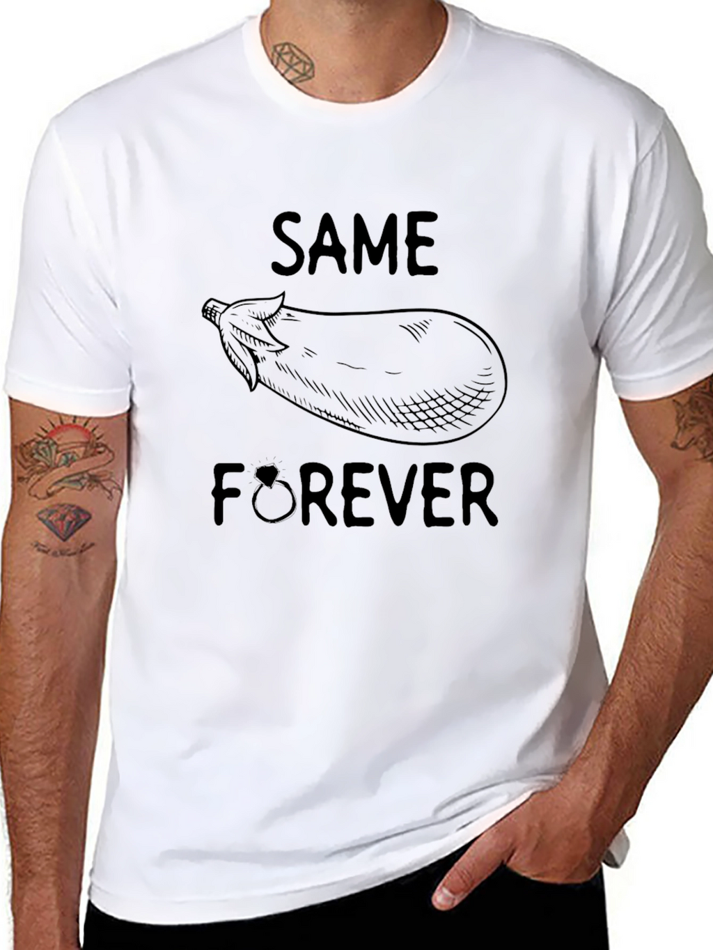 Same Eggplant Forever Graphic T-Shirt
