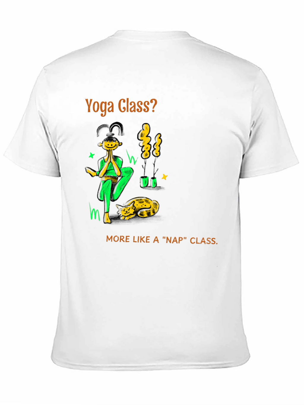 Yoga Nap Class Black Cotton T-Shirt