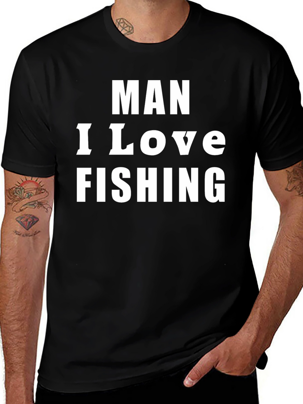 Man I Love Fishing Graphic Tee