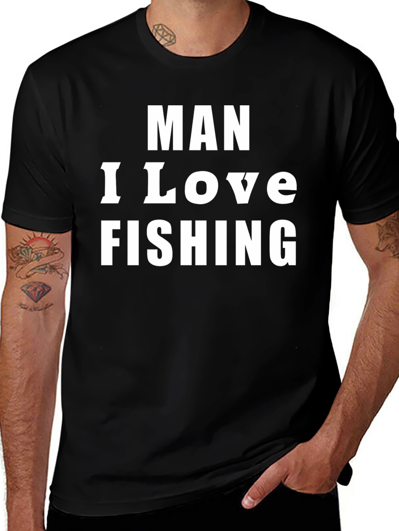 Man I Love Fishing Graphic Tee