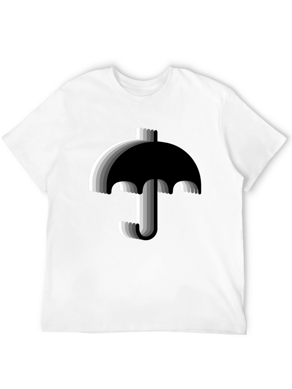 Modern Umbrella Graphic Tee - Black