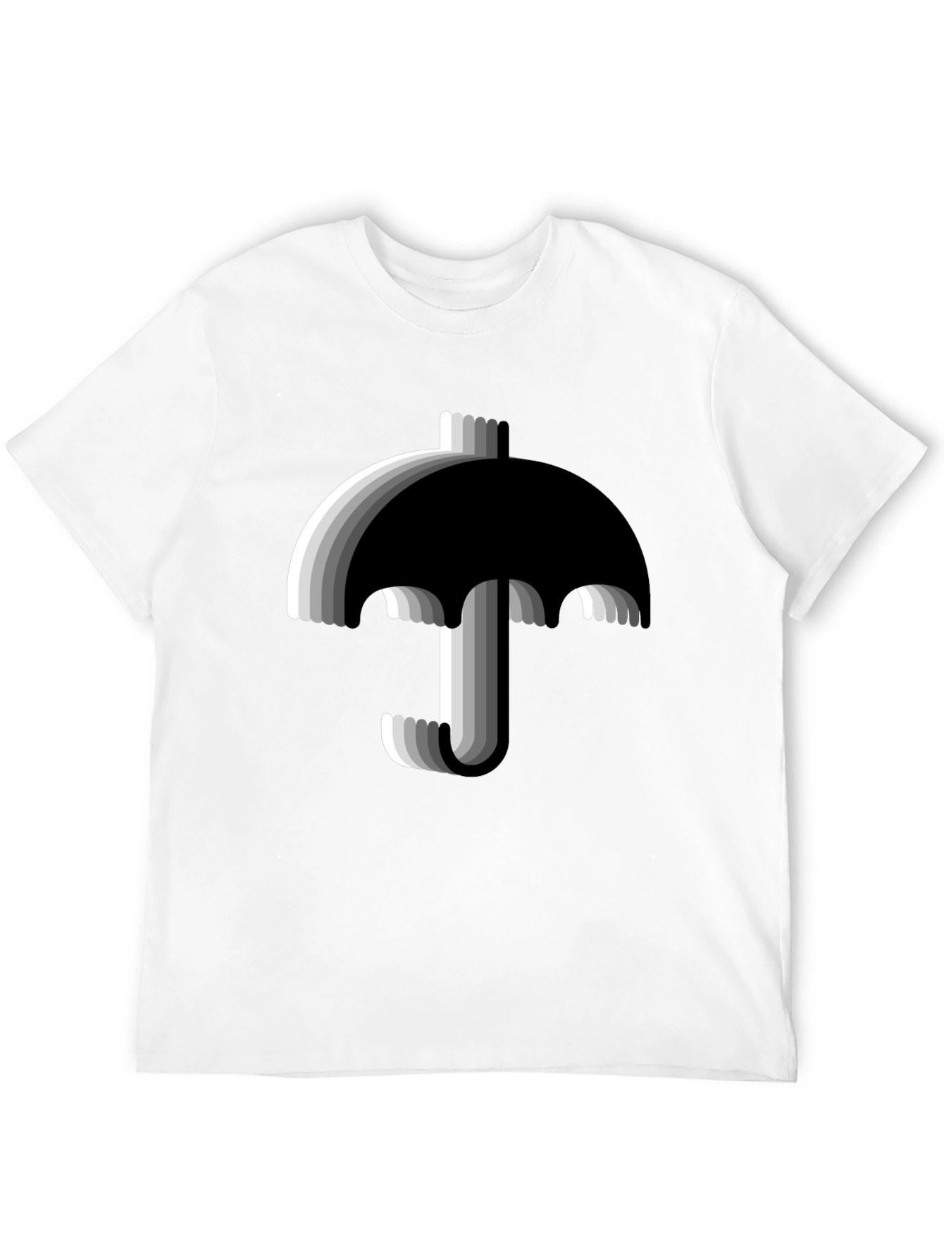 Modern Umbrella Graphic Tee - Black