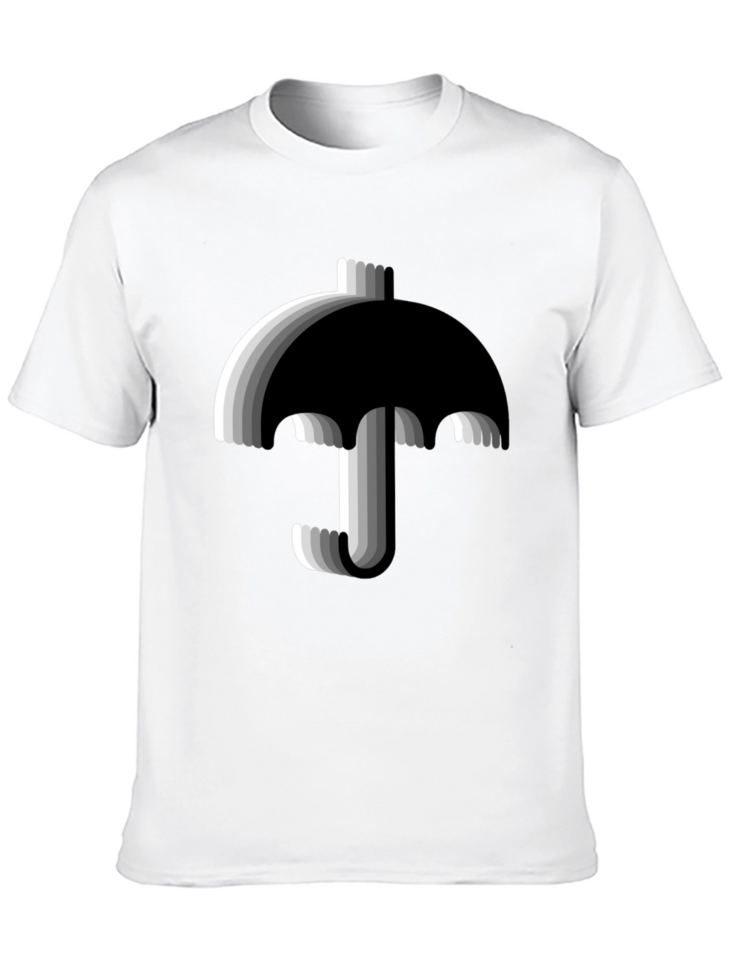 Modern Umbrella Graphic Tee - Black